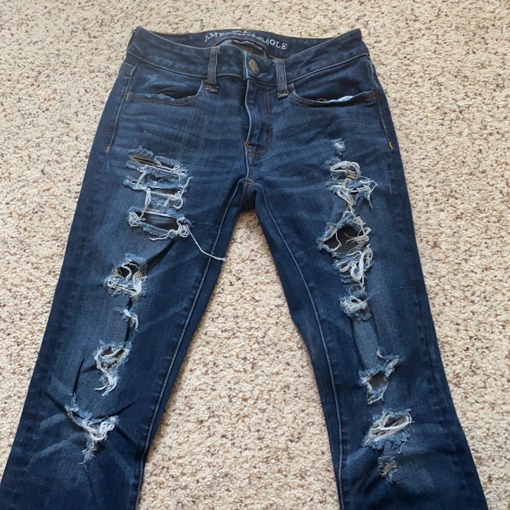 american eagle ripped jegging